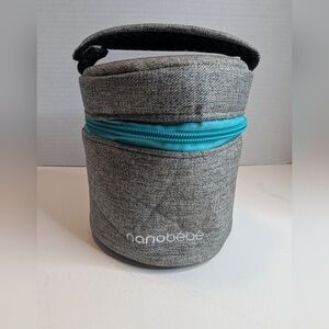 nanobébé gray bottle cooler and travel bag - never used